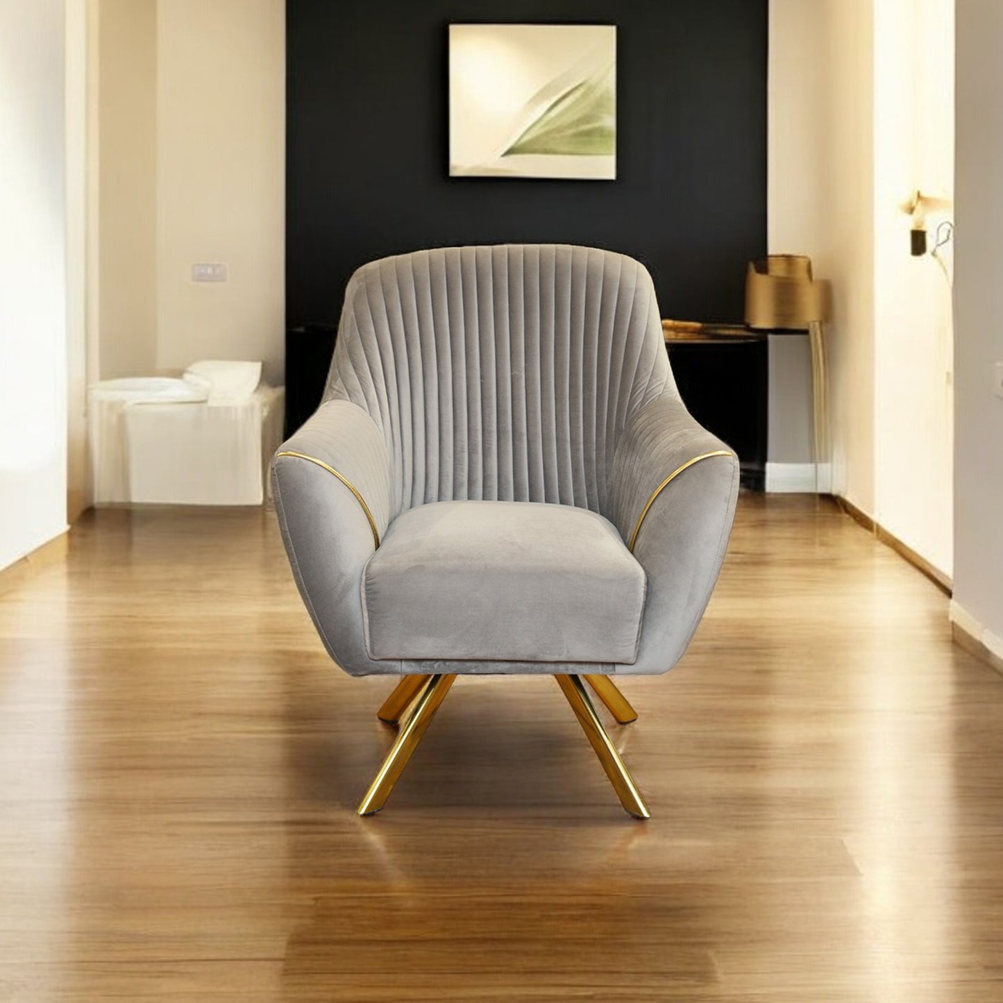 Customized Fabric Revolving Lounge Chair
