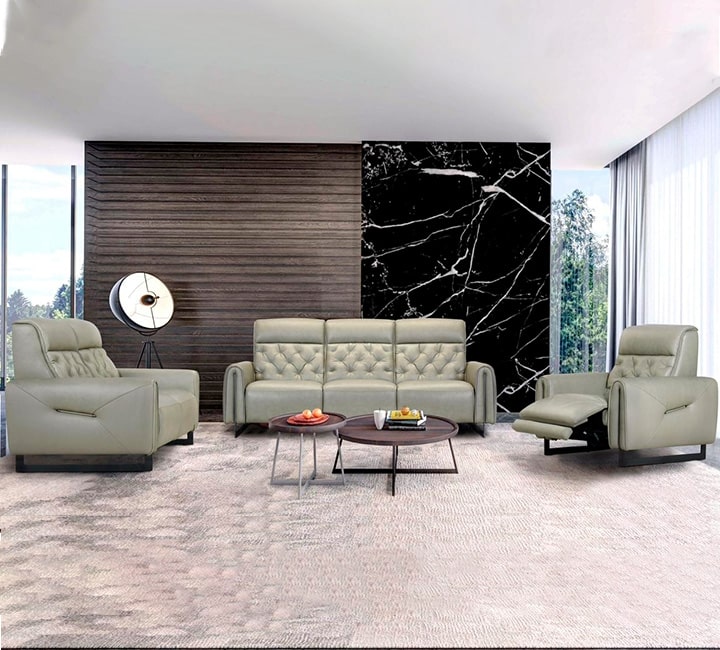 Half Leather Electric Recliner Seater 33570