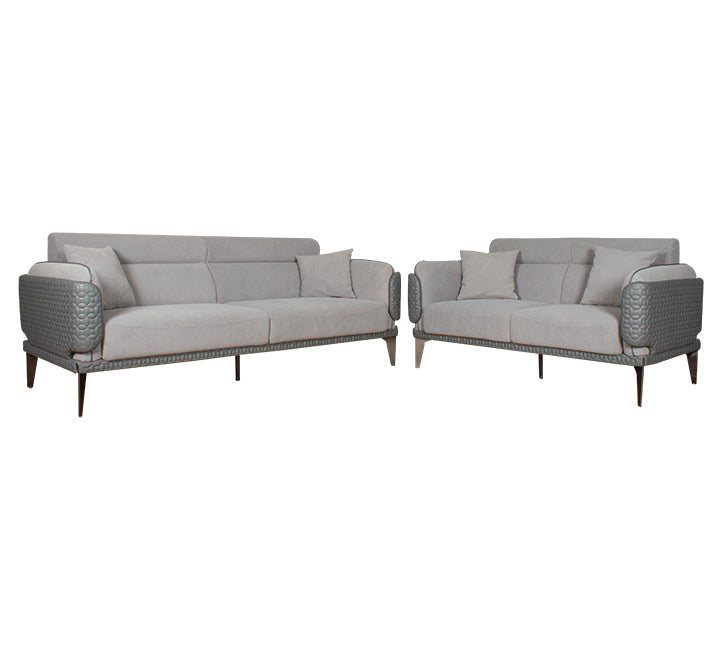 Laksha Fabric Sofa Set (3+2) Grey
