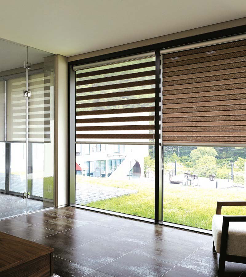 Stylish Zebra Blinds - Sonatine Blinds Dual Brown