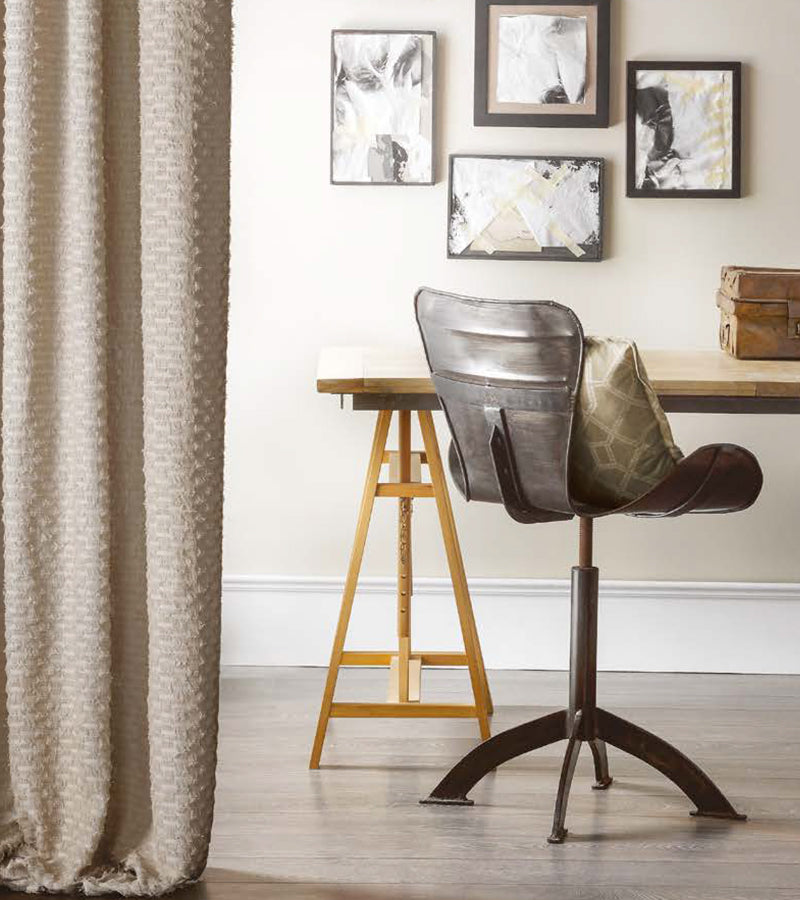 Stylish beige color cotton door curtain