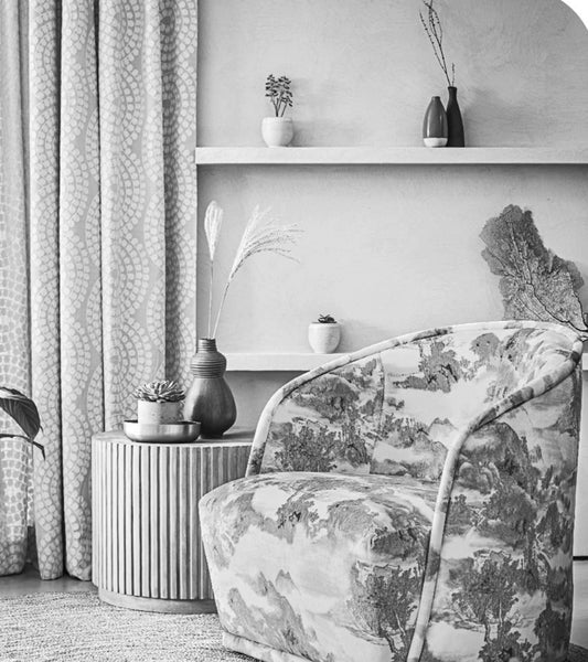 Stylish Grey Color Window Main Curtain Cotton