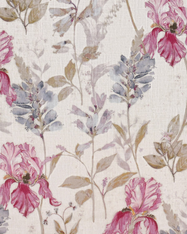 Elegant floral petal design polyester eyelet curtain