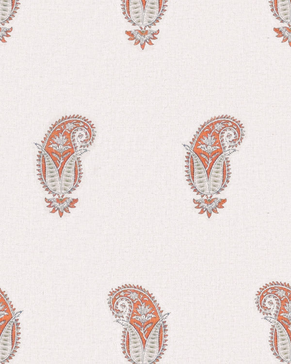 Elegant touch with beige damask design eyelet curtain