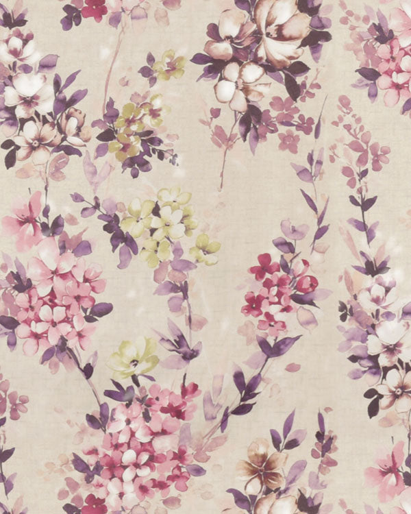 Unique mix of colors and floral designs eyelet curtain