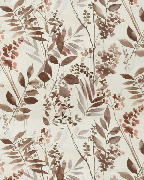 Elegant leafy high quality beige style polyester eyelet curtain