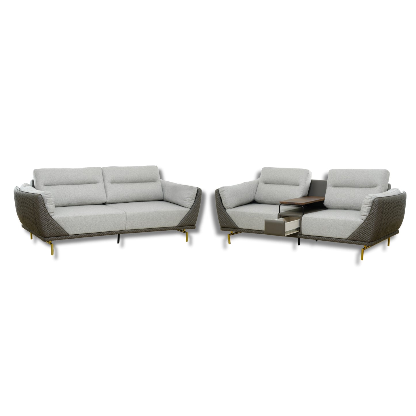 Gravitas Fabric Sofa 3+2 Seater with Console