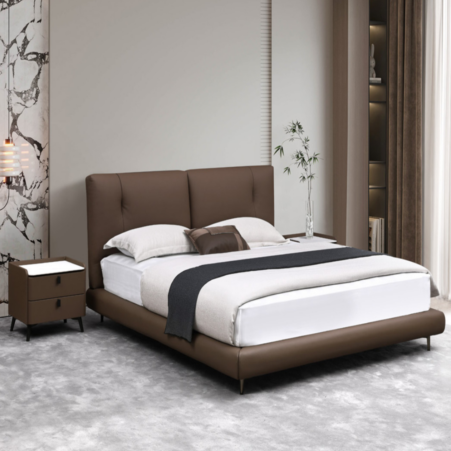 HL BED 180x200 With 2 Bed Side Table - 2353-66