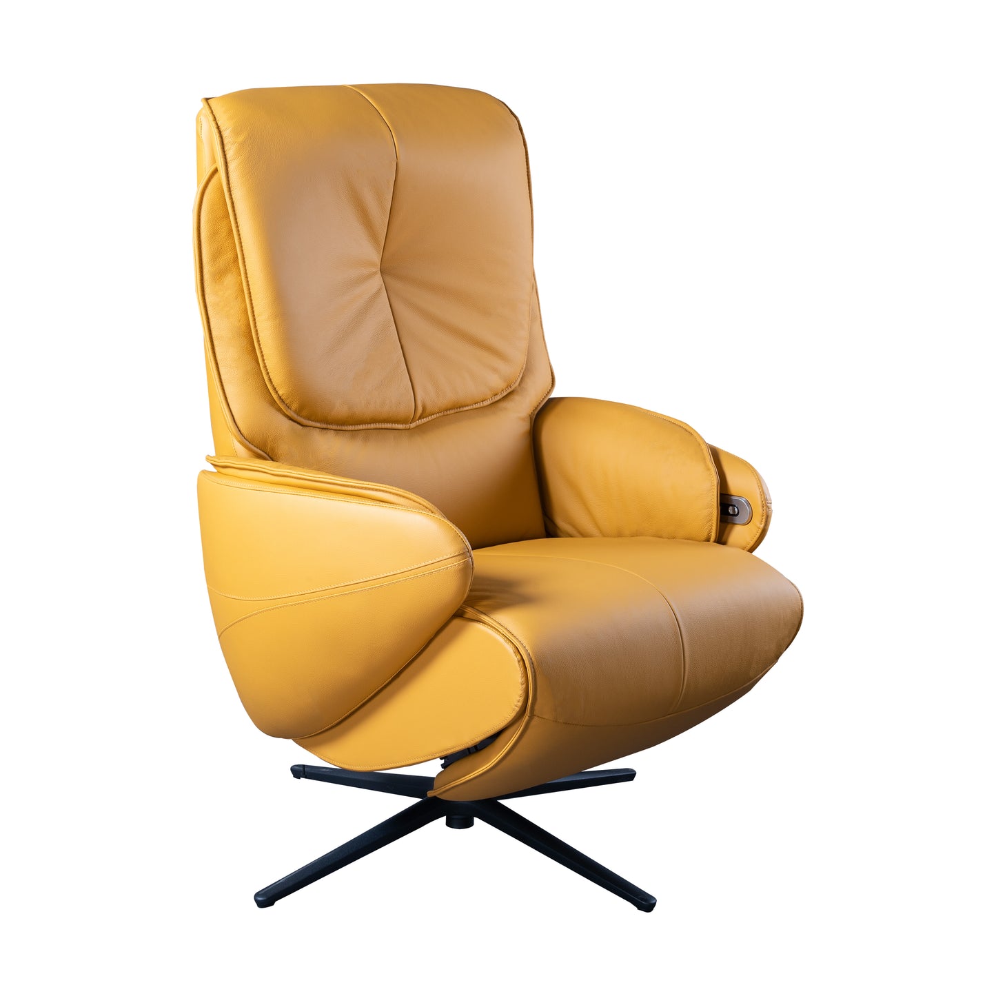 Leather Power Recliner Chair-Lauren L008 Yellow