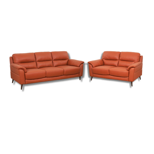 Alcamo Half Leather Sofa 3+2 Seater