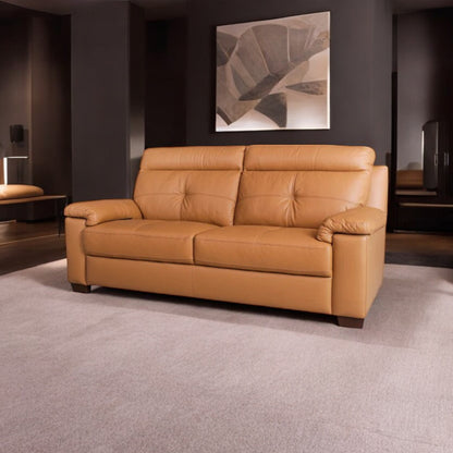 Leather Premium Sofa Seater Mustard - Main Image