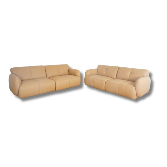 Half Leather Sofa 3+2 Seater Large-GA-A0747-CS-NW- 674E Nicolo