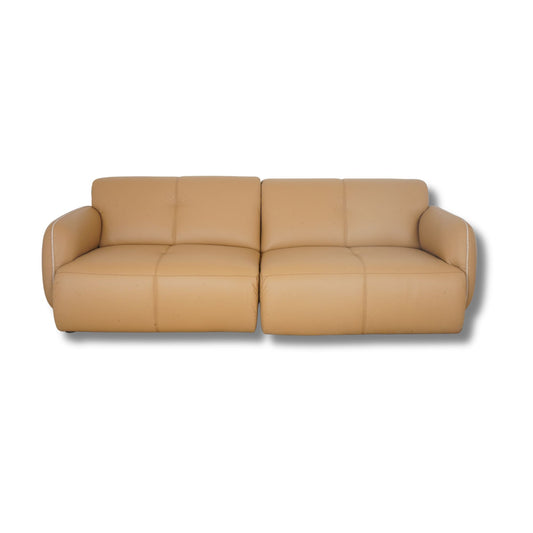 Half Leather Sofa 2 Seater Large-GA-A0747-CS-NW-674E Nicole