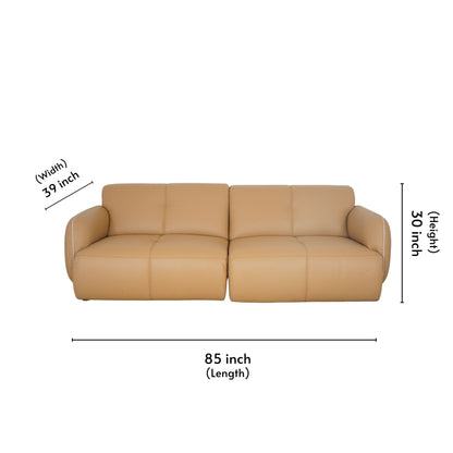 Half Leather Sofa 3+2 Seater Large-GA-A0747-CS-NW- 674E Nicolo