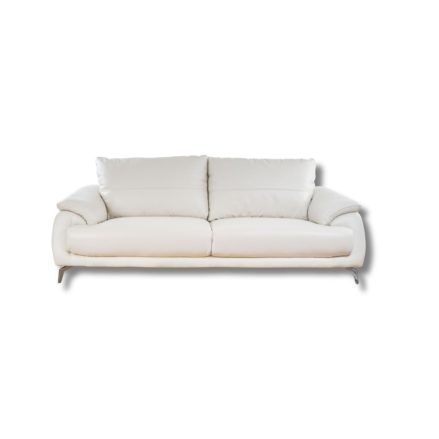 Andrew Half Leather Sofa 3 Seater-13424-NC-156E Frost