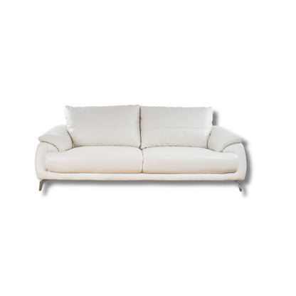 Andrew Half Leather Sofa 3 Seater-13424-NC-156E Frost