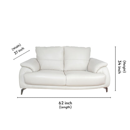 Andrew Half Leather Sofa 3+2 Seater-13424-NC-156E Frost