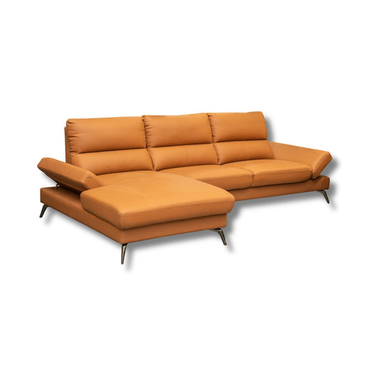 TWF SS Half Leather Longer Sofa