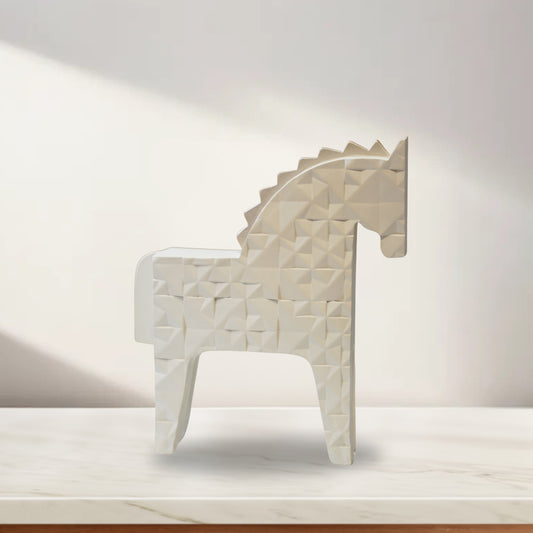 White Mosaic Horse