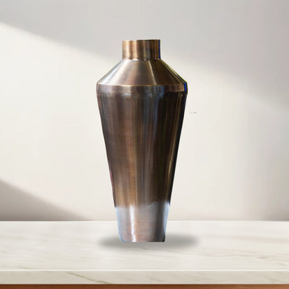 Matte Brass Geometric Vase
