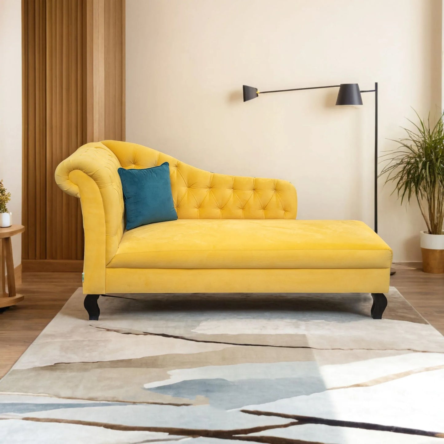Chesterfield Carilona Fabric Diwan Yellow