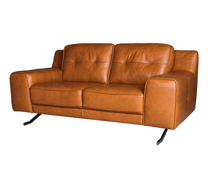 Full Leather Premium Sofa 2 Seater Tan E111 Floating Walls Buy