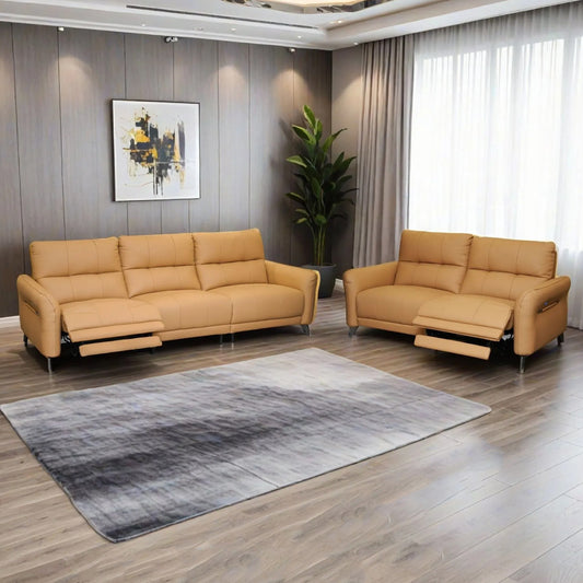 Luna FFS Half Leather Recliner Sofa 3+2 Seater
