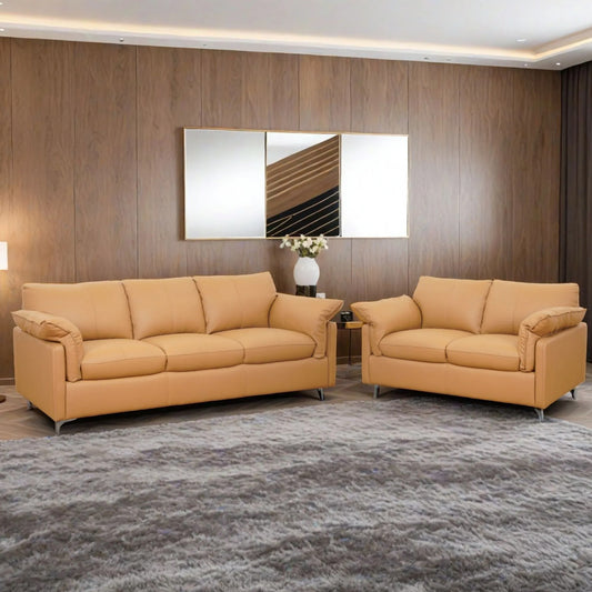 Warren Half Leather Sofa 3+2 Seater