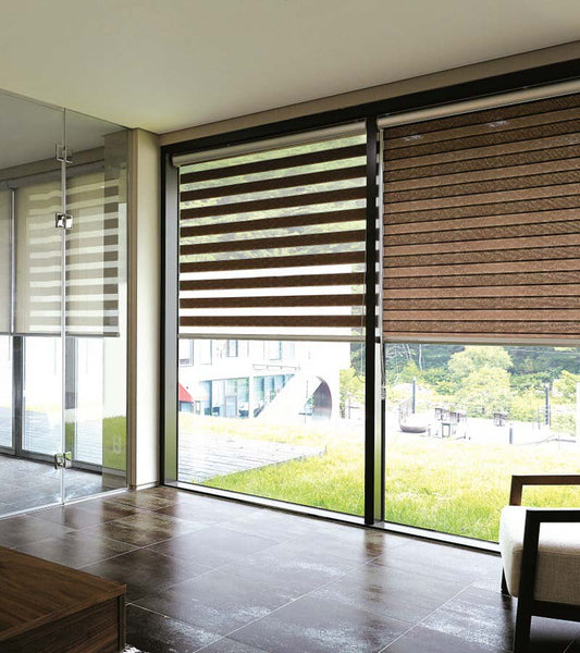 Stylish Zebra Blinds - Sonatine Blinds Dual Brown
