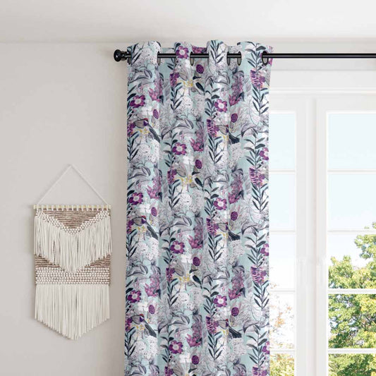 Beautiful pink ombre polyester eyelet curtain