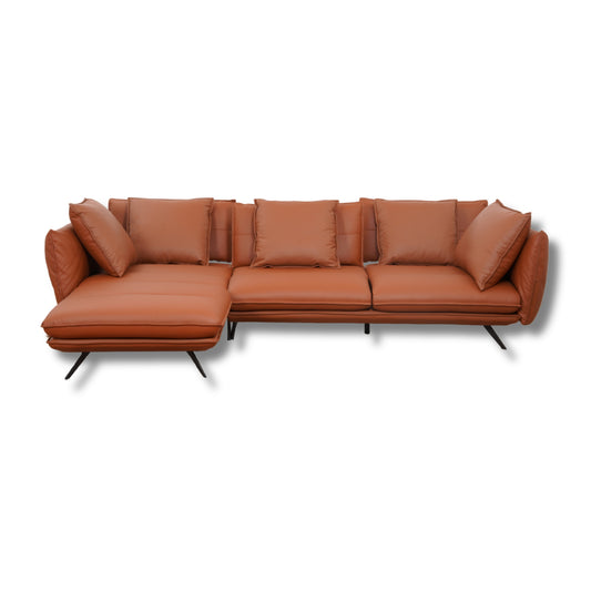 Aries Half Leather Longer Sofa LHS