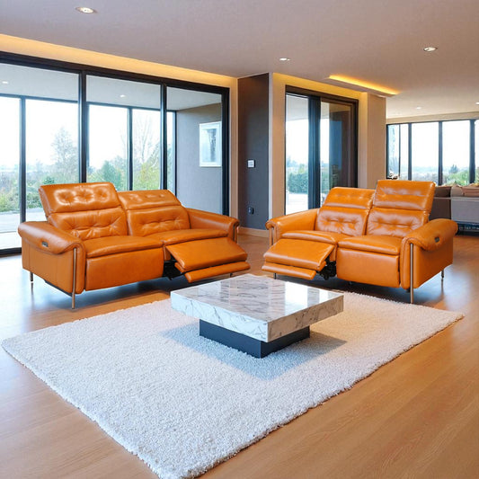 Prada HL Dual Motor Recliner 3+2 Seater-RS-13275-PR-TO-639E Caramel